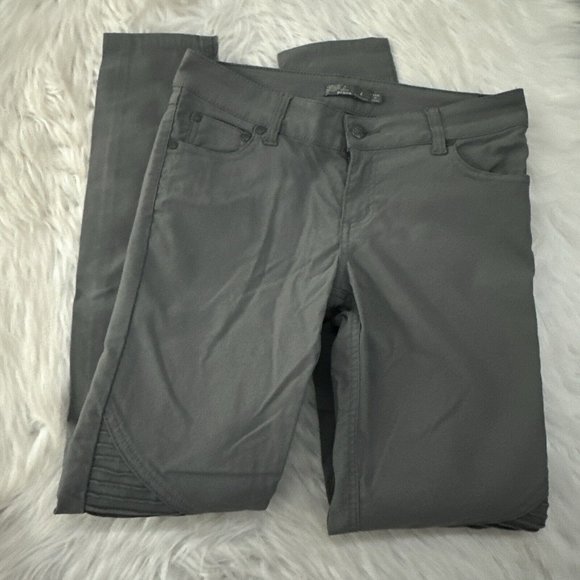 Prana Denim - Prana womens gray double knee skinny jeans gray 4 stretch EUC